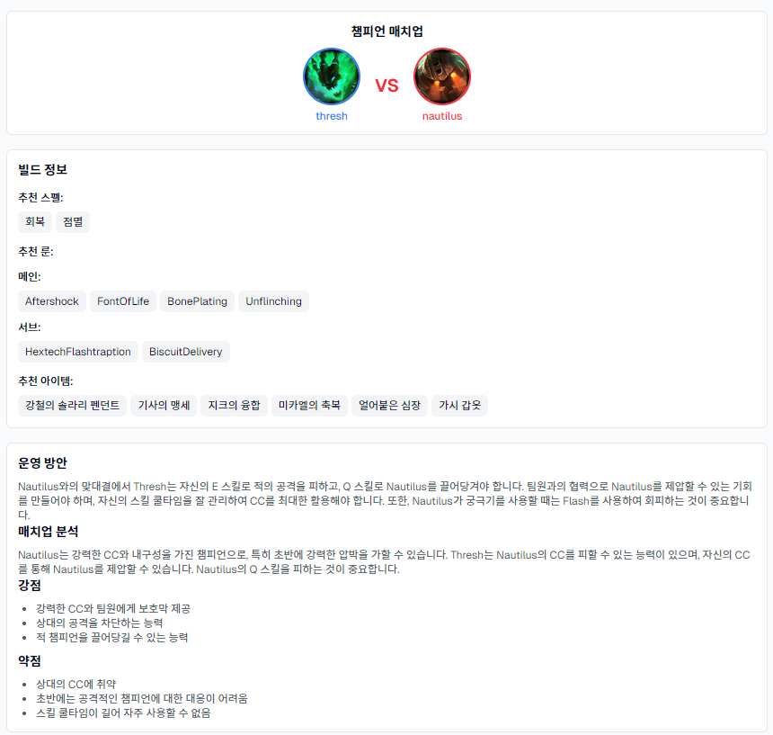 챔피언 운영 방안 제시